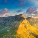 Sunrise over Table Mountain in Cape Town, capturing the mesmerizing beauty of South Africa.