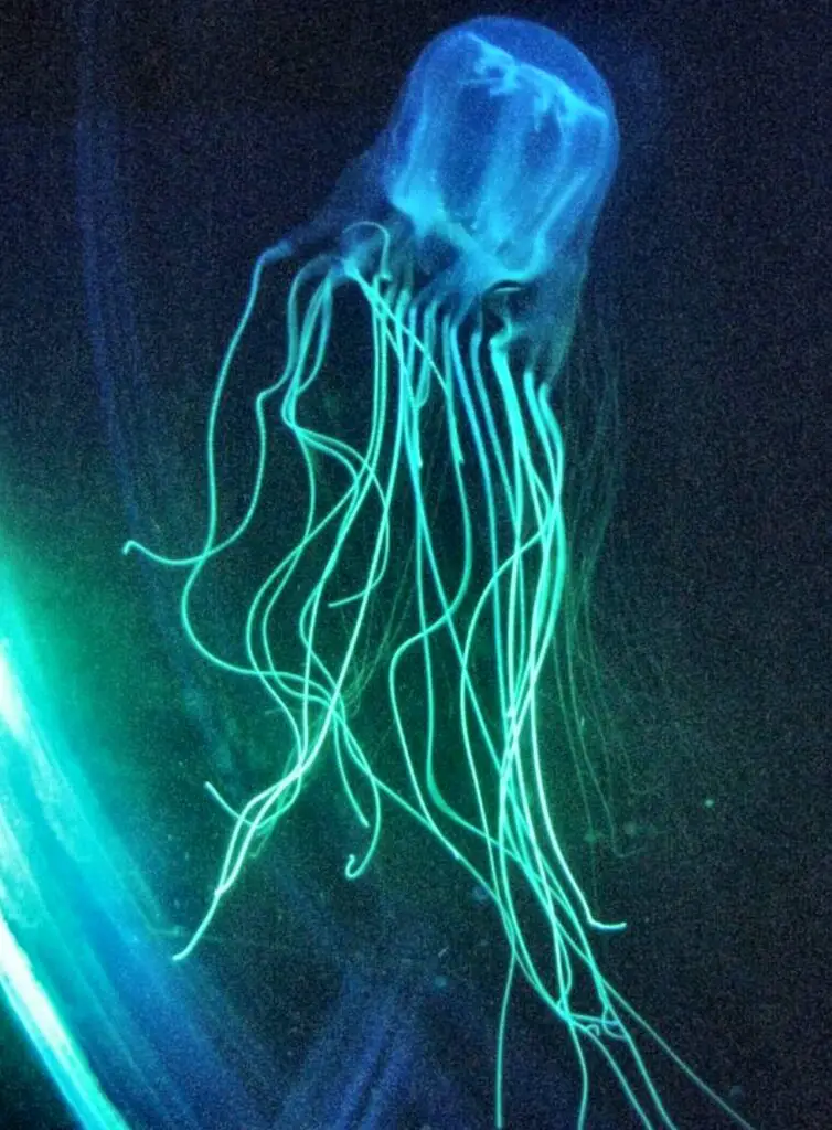 Photo of Chironex fleckeri, a potentially deadly box jellyfish.