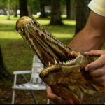 Photo of Alligator gar showing two rows of fang-like teeth